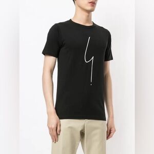 agnès b Homme Paris Scribble Print T Shirt Black Size 2 Medium Short Sleeve Crew